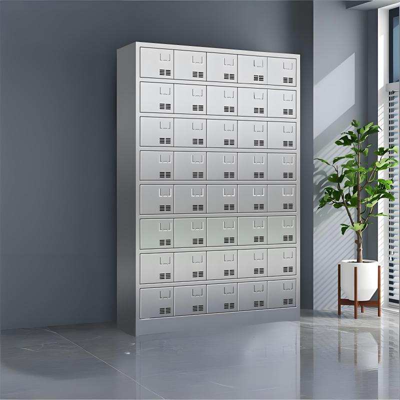 易企采 四十门碗柜【201不锈钢】食堂餐具餐盘碗筷储物柜 35*120*180CM 单位:台