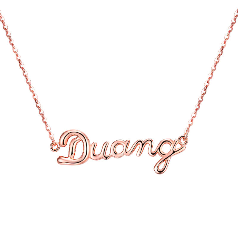 925银电镀玫瑰金duang项链女30190391送女朋友七夕情人节礼物