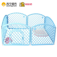 美卡(makar)狗狗围栏幼犬训练塑料围栏宠物围栏狗狗栅栏大型犬泰迪安全门栏护栏狗笼子(6片装无帐篷)
