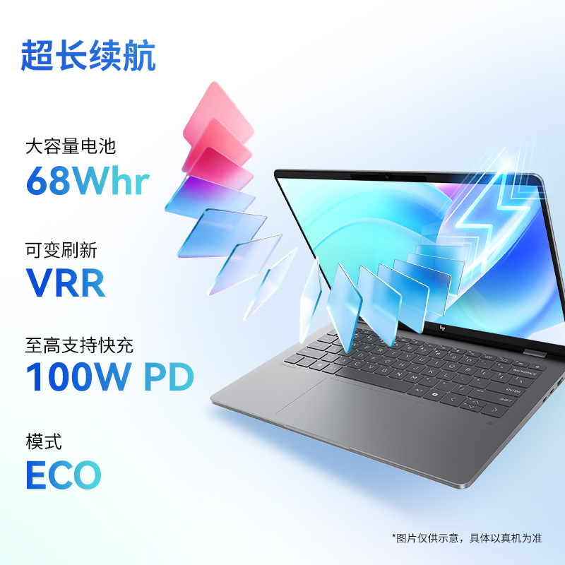 惠普星Book Pro 14 锐龙版 2026轻薄笔记本电脑14英寸(R7 H 255 32G 1T 2.8K 120Hz AI)灰 影音娱乐OLED屏高清大图