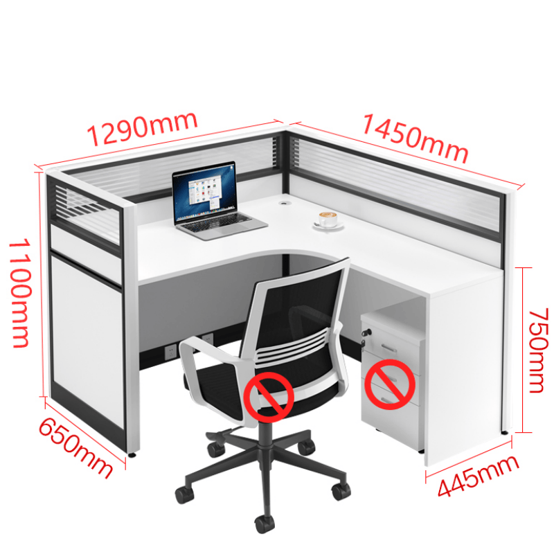 豫龙都屏风办公桌 单人位张高清大图