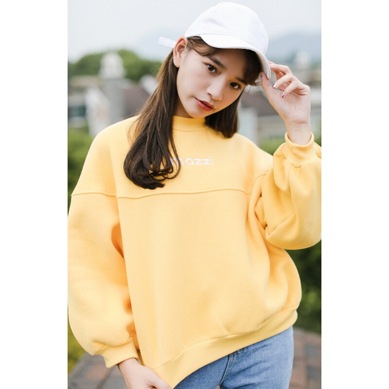 小清新刺绣卫衣女学生韩版短款宽松长袖可爱套头