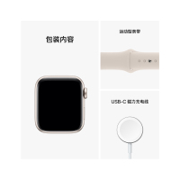 Apple Watch SE 2022款智能手表 40mm GPS版 星光色铝金属表壳 运动型表带