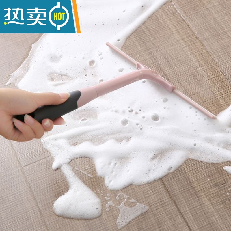 敬平餐厅饭店擦桌子器家用清洁桌面喷水刮水器喷雾挂窗户擦玻璃抹刮 普通款米白1个装擦玻璃器高清大图