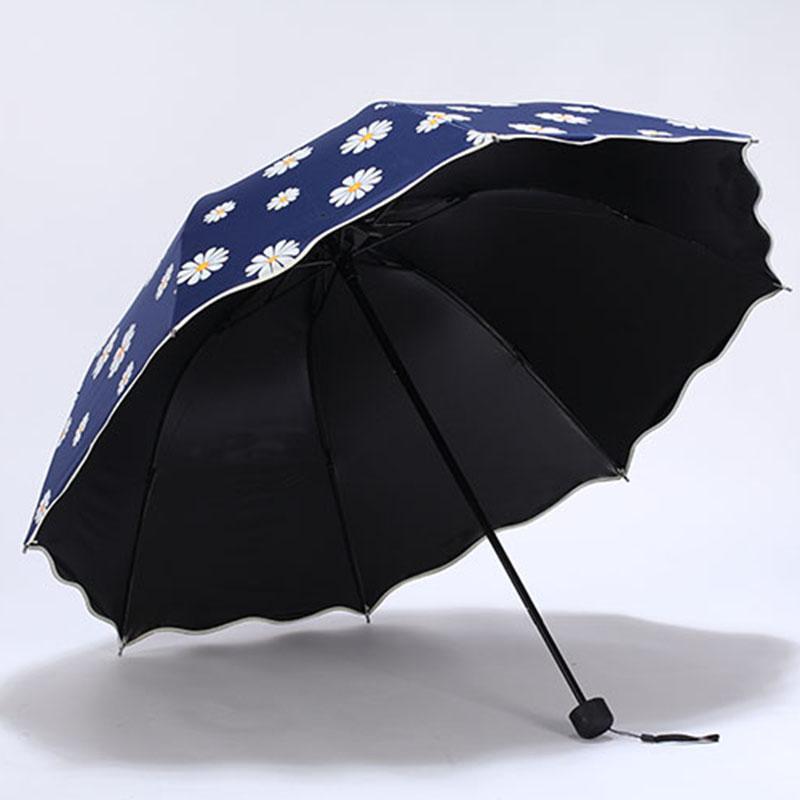 小清新超强黑胶防晒晴雨伞两用遮阳创意韩国折叠防紫外线太阳伞女
