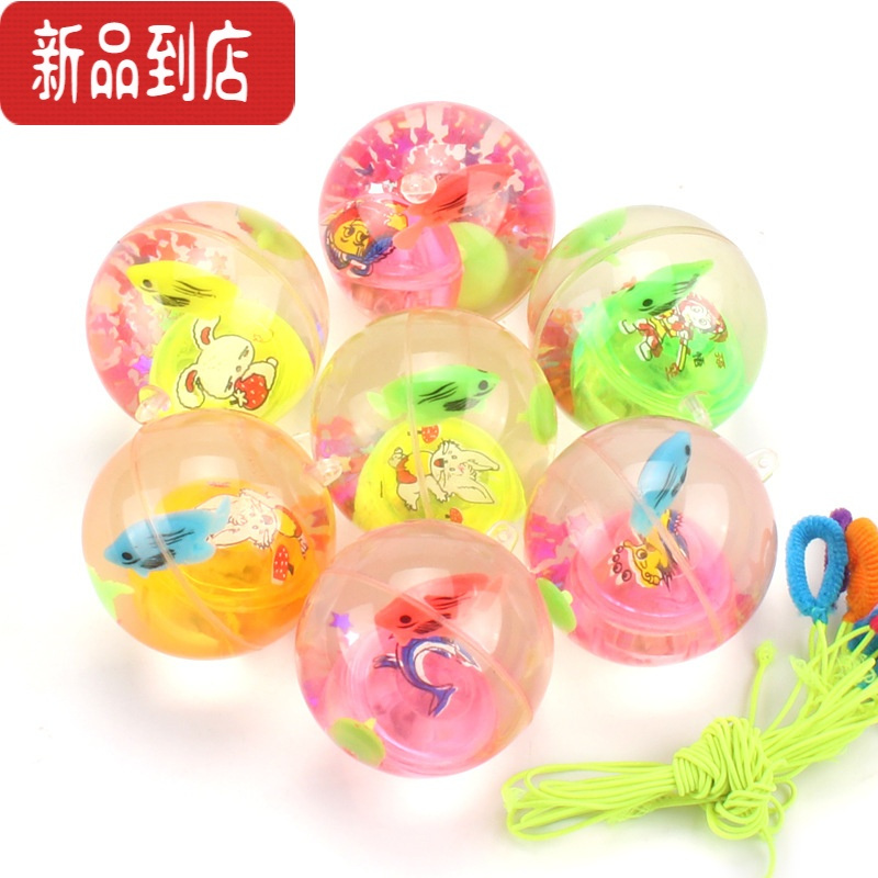 真智力力水晶球货源夜市创意玩具发光实心球弹弹球儿童节礼物 魔幻水晶球 12个发光玩具