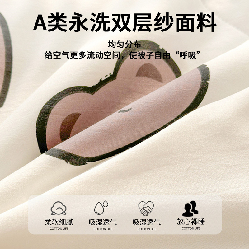 夏季夏凉被可机洗水洗裸睡空调被儿童夏被夏天薄被子单人被芯1779