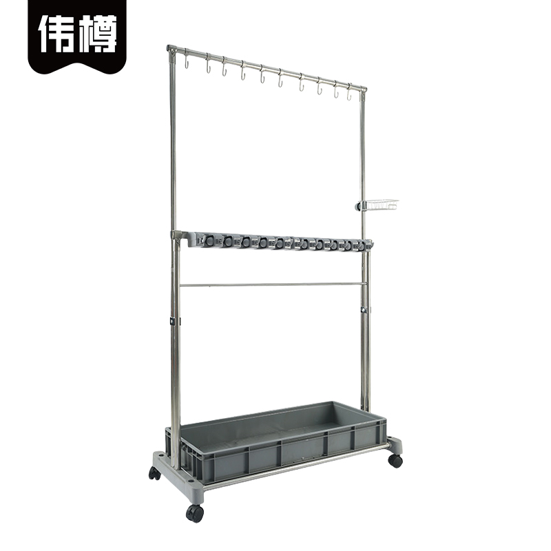 伟樽拖把架10挂22钩100*46*176cm个高清大图