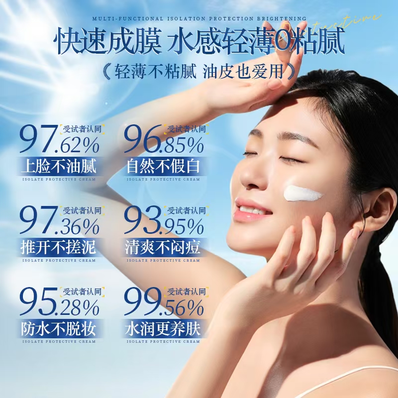 RsuiIes防护隔离霜持久清爽保湿防紫外线防水汗防晒学生党男女3759A高清大图