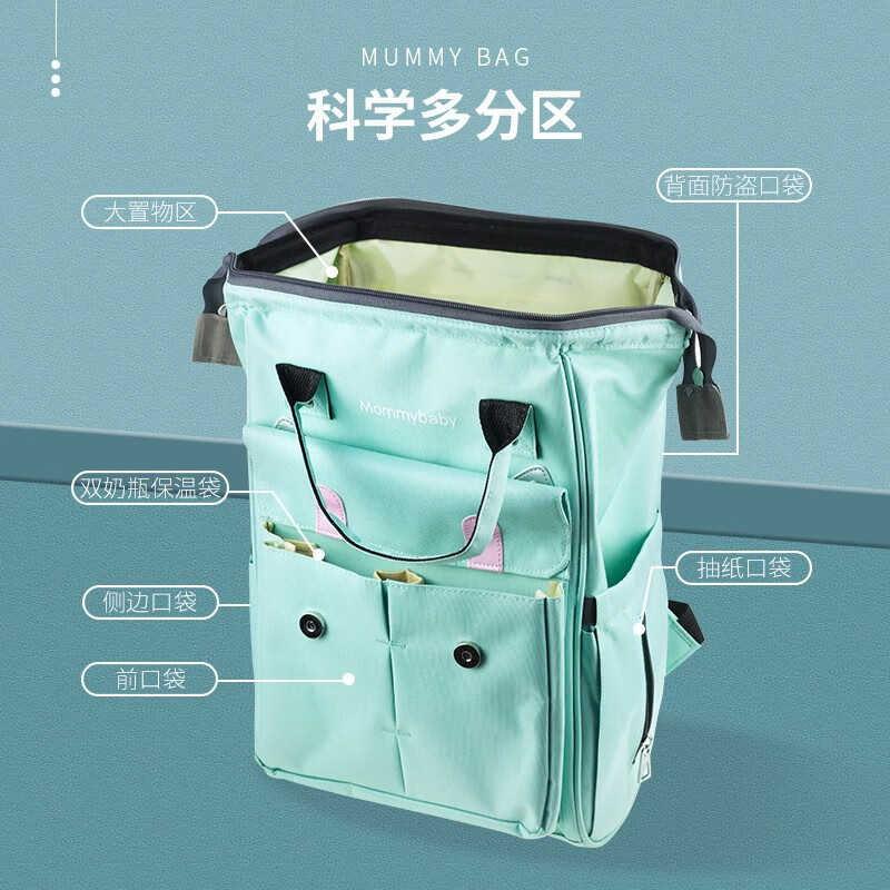 婴侍卫双肩妈咪包YSW2091备注颜色发货(个)高清大图