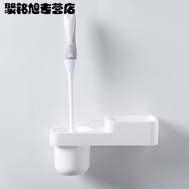 马桶刷套装厕所刷免打孔卫生间洁厕刷子软毛马桶刷架吸壁式卫生间五金/挂件马桶刷/马桶杯