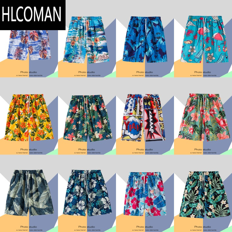 HLCOMAN沙滩裤男速干可下水短裤海滩裤夏季冲浪裤温泉休闲裤情侣薄款裤子