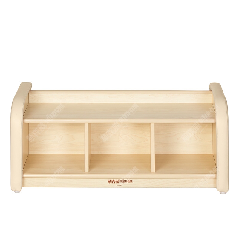 华森葳 淘乐幼儿3格柜-米色高清大图