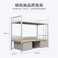 鑫环境 制式营具双层床制式营具士兵宿舍床战士用单人单层床铁架床铁艺高低床营房钢制双层床