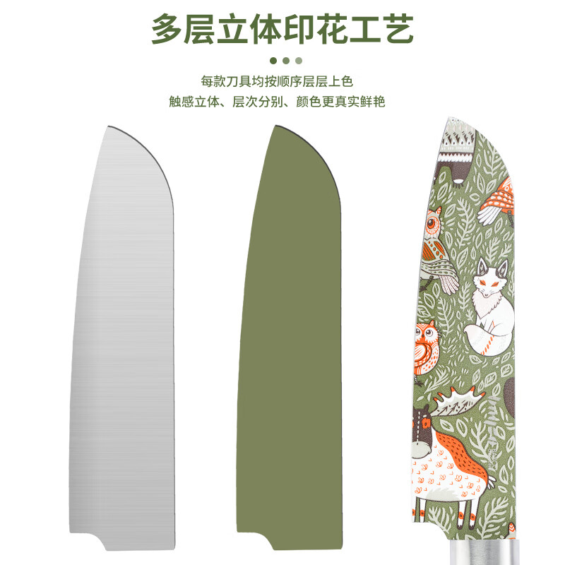 拜格(bayco)刀具套装6件套菜刀菜板多功能刀剪刀瓜刨刀座辅食婴儿全套TZ3927高清大图