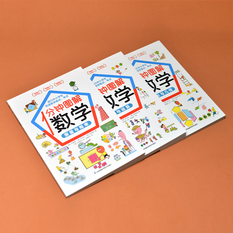 醉染图书1分钟图解数学(全3册)9787571330255高清大图