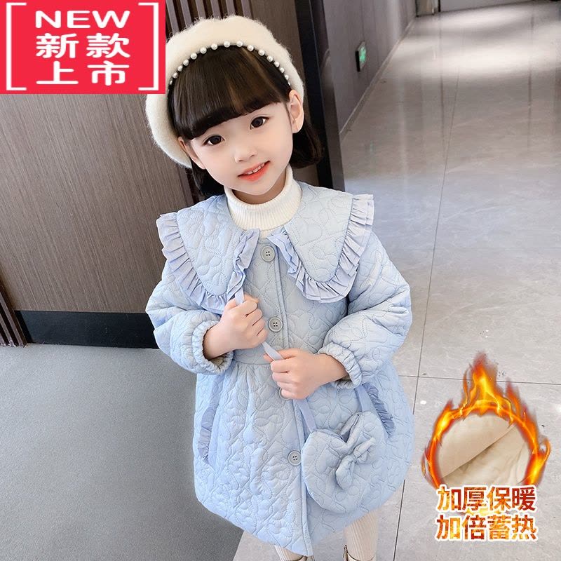 可莉允女童棉服冬季2022新款洋气宝宝薄棉衣冬装加厚外套儿童公主棉袄潮图片