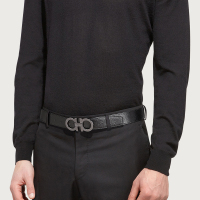 Salvatore Ferragamo 菲拉格慕男款经典双面可调节牛皮腰带 休闲商务板扣皮带679710 689134
