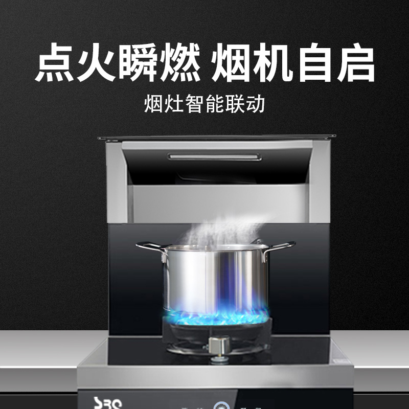 速热奇SRQ-9315集成灶消毒柜一体机小户型单灶单眼家用侧吸下排抽油烟机燃气灶500mm宽液化气