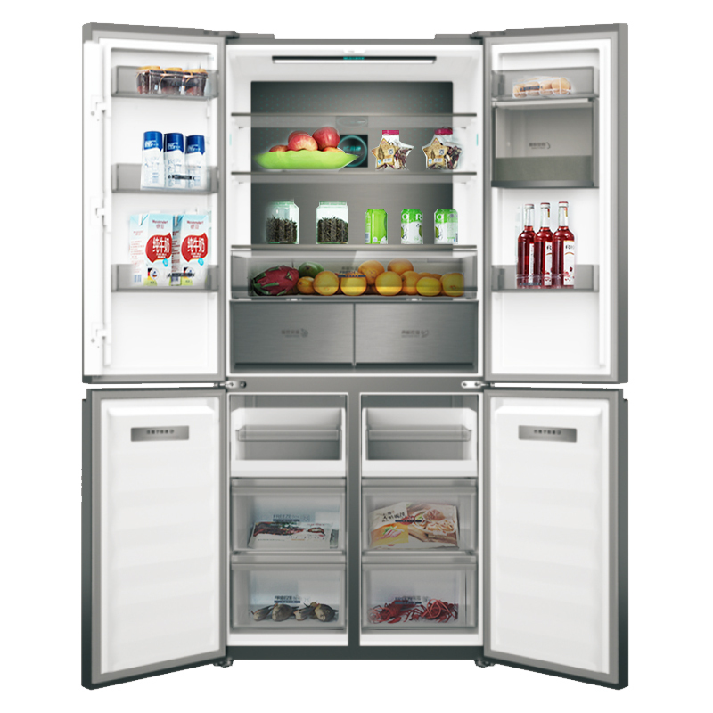 美菱 BCD-600WUP9BT星釉蓝 对开门冰箱 600L 一级效能 十字对开门 MLS多普养鲜 零下32度深冷速冻
