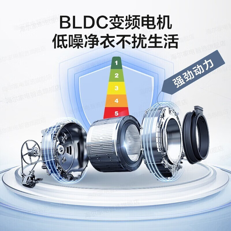 海尔(Haier)10公斤全自动滚筒洗衣机变频洗烘一体家用大容量防生锈空气洗智能烘干除菌螨洗衣机XQG100-HB06