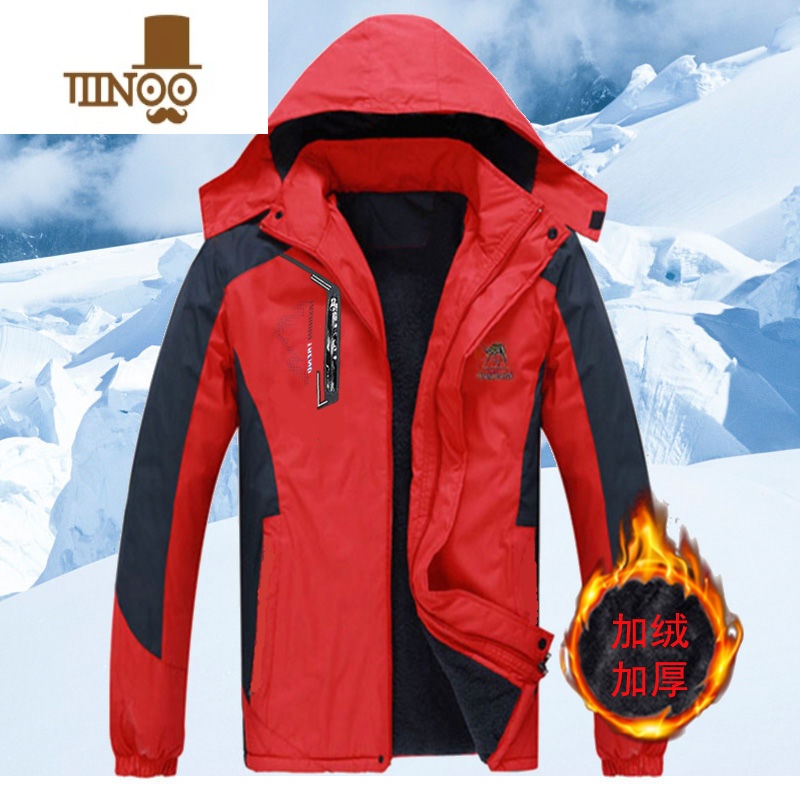 YANXU男士棉服冬季外套棉袄男加绒加厚大码休闲冲锋棉衣男宽松运动装工作服男女夹克棉衣工装潮流高清大图