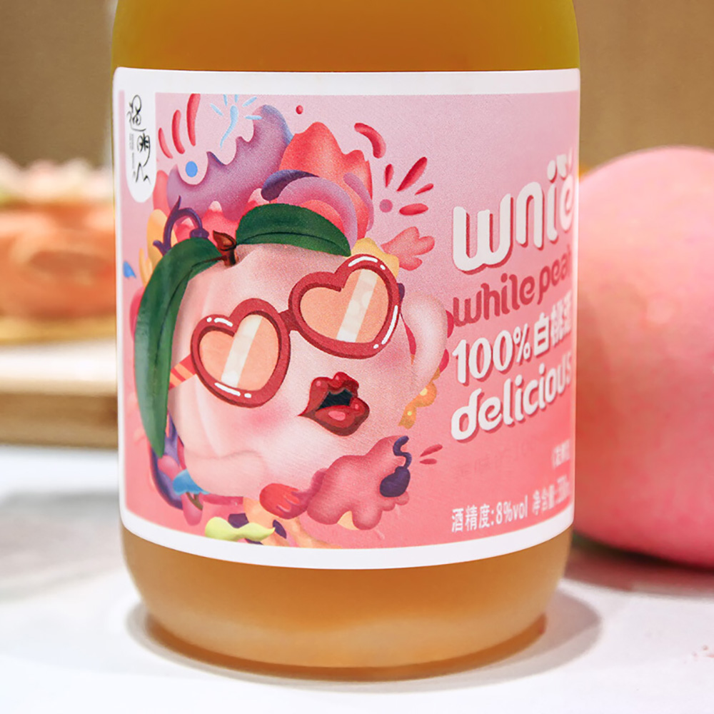 通明山 低度微醺高颜值水果酒 白桃味果酒 8度 330ml*1瓶 单瓶装高清大图
