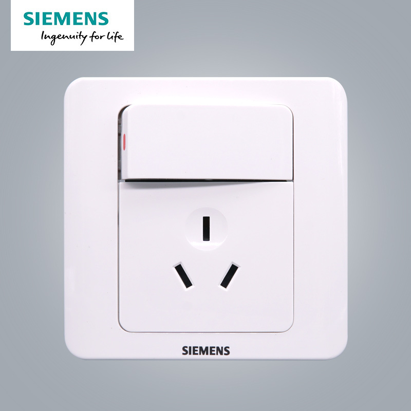 西门子(SIEMENS)开关插座 远景雅白系列一开10A三孔插座5UB01051CC1