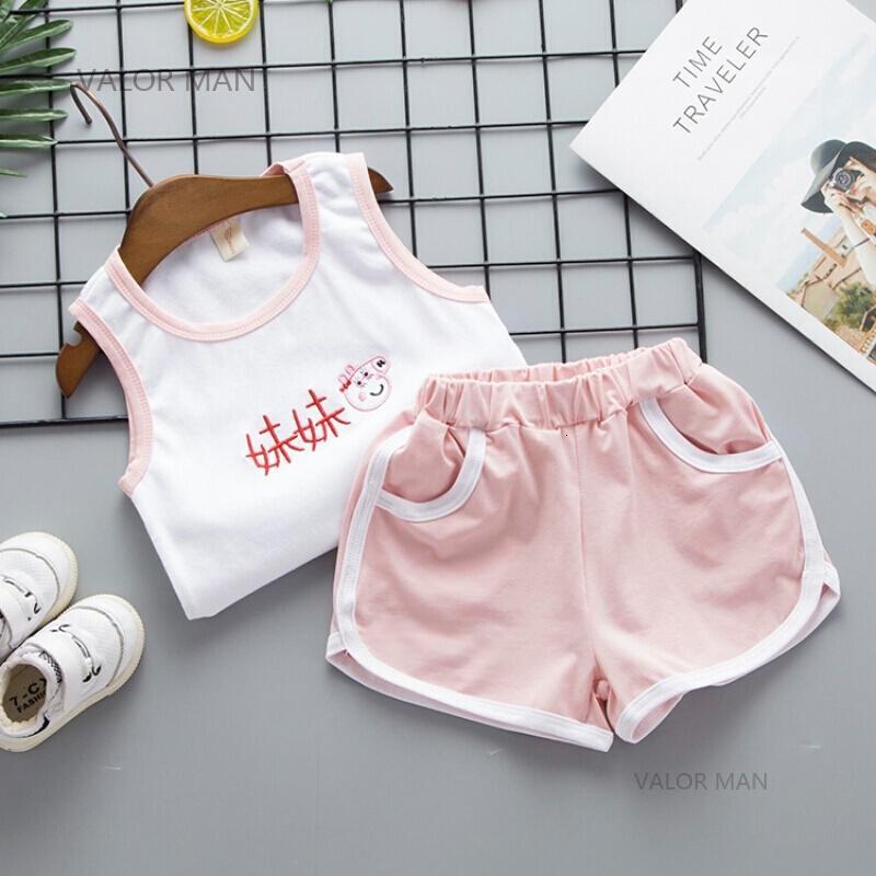 儿童套装夏哥哥弟弟姐姐妹妹个性衣服小猪佩奇男女宝宝纯棉两件套