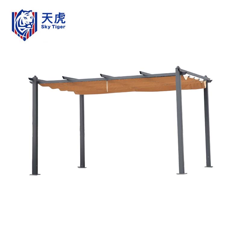 天虎 铝合金雨棚 3*4米H2.4米-卡其色布 件高清大图