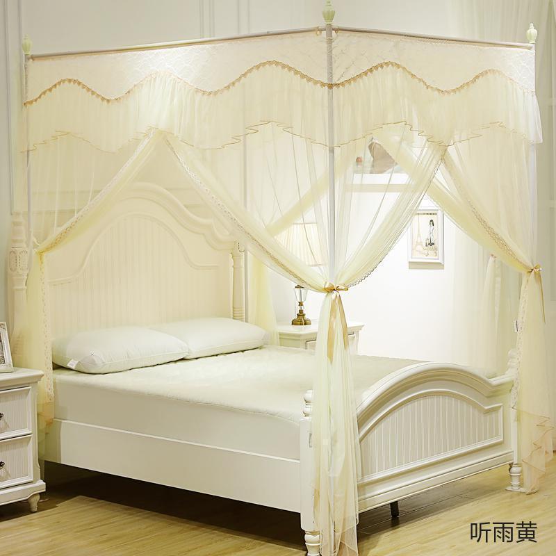 家柏饰(CORATED)廷蚊帐家用1.8m床落地式三开不锈钢伸缩支架公主风1.5米欧式高清大图