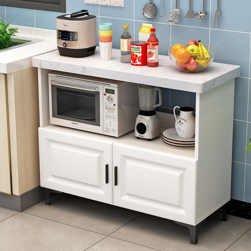 法耐大理石餐边柜灶台橱柜碗柜家用料理台厨房储物柜收纳茶水柜中岛台