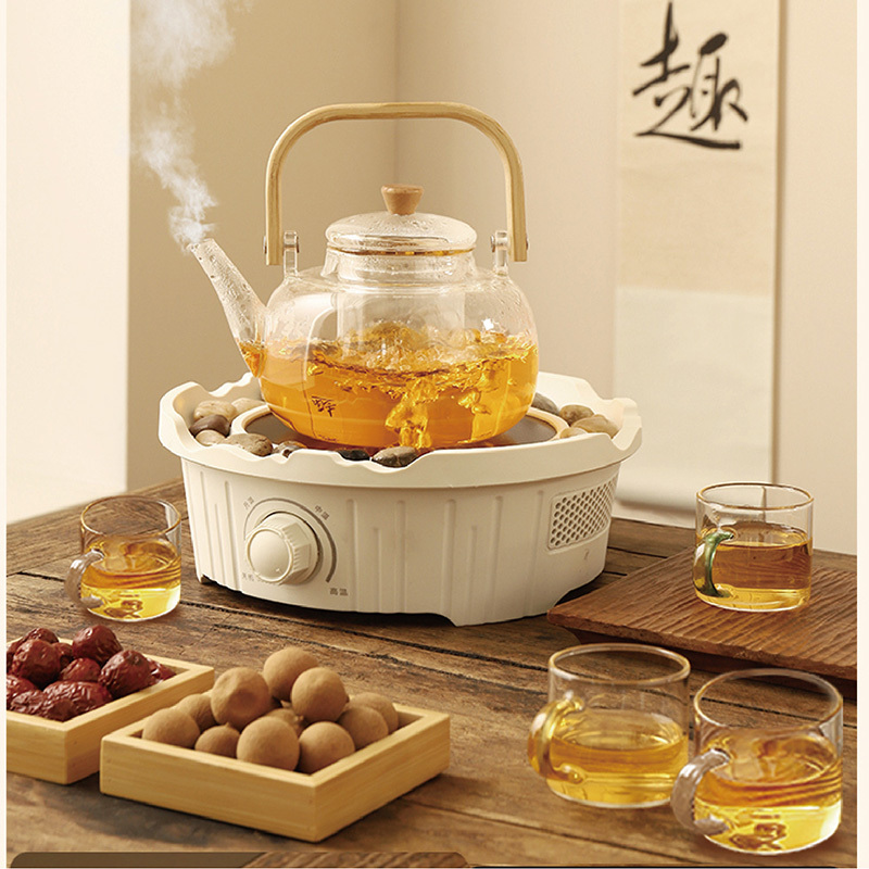 古菲斯-(GUFIUS)家用多功能煮茶壶烧烤炉烤火盆加热器 围炉煮茶套装(配4个茶杯)GFWL-227!高清大图