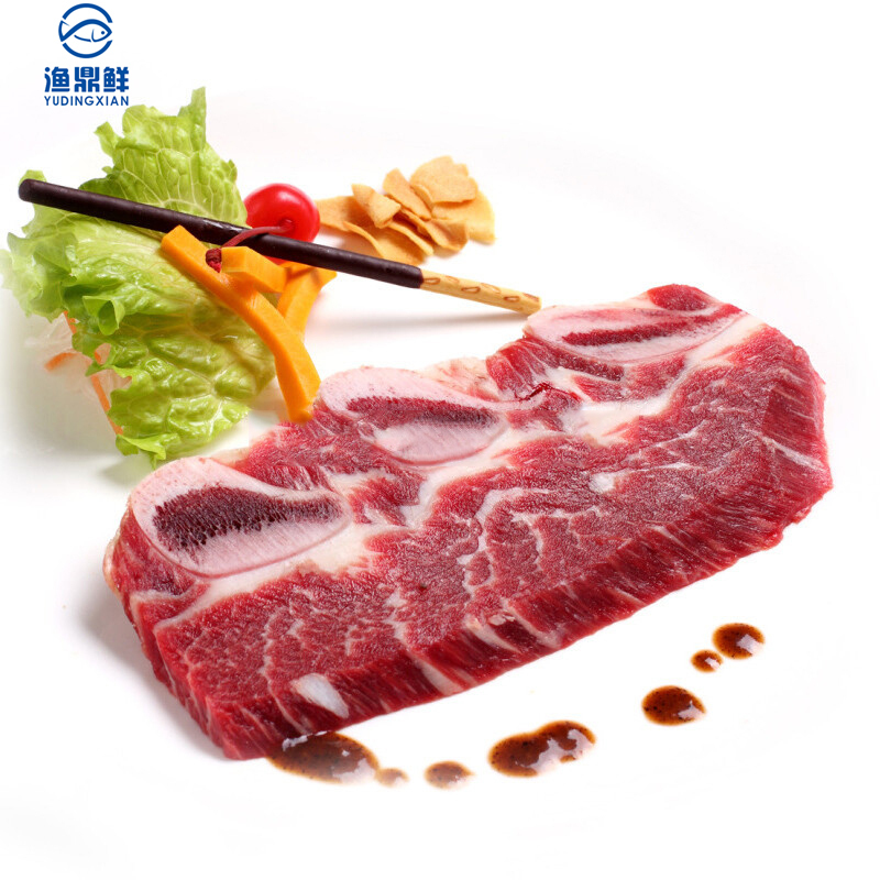 渔鼎鲜冷冻澳洲a级安格斯牛仔骨500g袋装雪花原切原味非腌制牛肉儿童