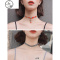 吊坠项链女潮网红气质小众设计锁骨链项圈冷淡风短款颈带脖子饰品 JiMi