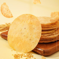 海玉休闲饼干粗粮代餐主义色泽金黄酥薄爽口原麦薄饼原味198g*2盒