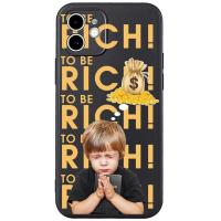 iPhone12promax苹果11手机壳13潮XR个性7搞怪8Plus软壳XS欧美X 6S 简约黑 IPhone 12