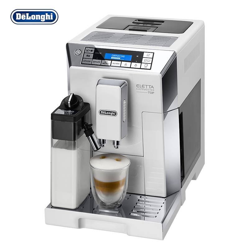德龙（Delonghi）ECAM45.760.W全自动咖啡机 欧洲原装进口 家用商用办公室双锅炉自动打奶泡现磨意式浓缩