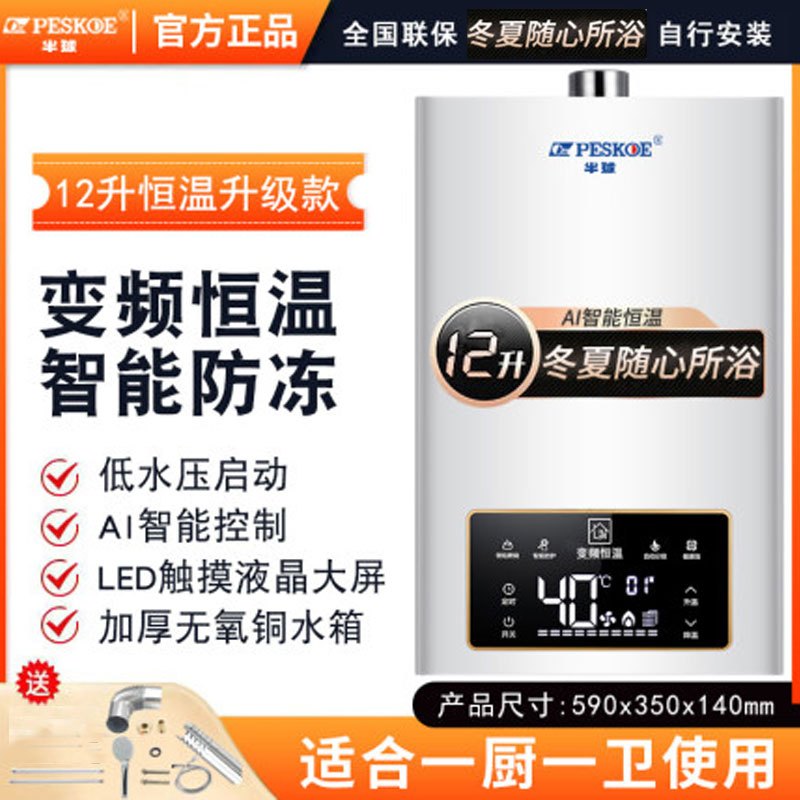 普通款16升+变频恒温+上门安装 断电记忆 液化 半球燃气热水器电家用天然气恒温煤气定制商品