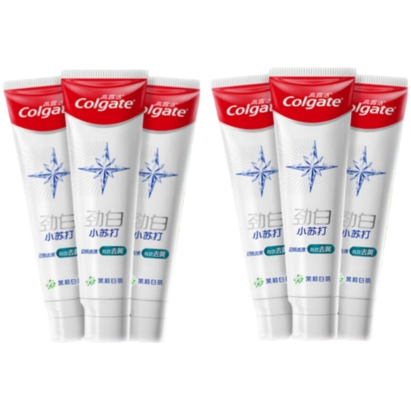 高露洁(Colgate)牙膏 120g*6 支 劲白茉莉白茶牙膏