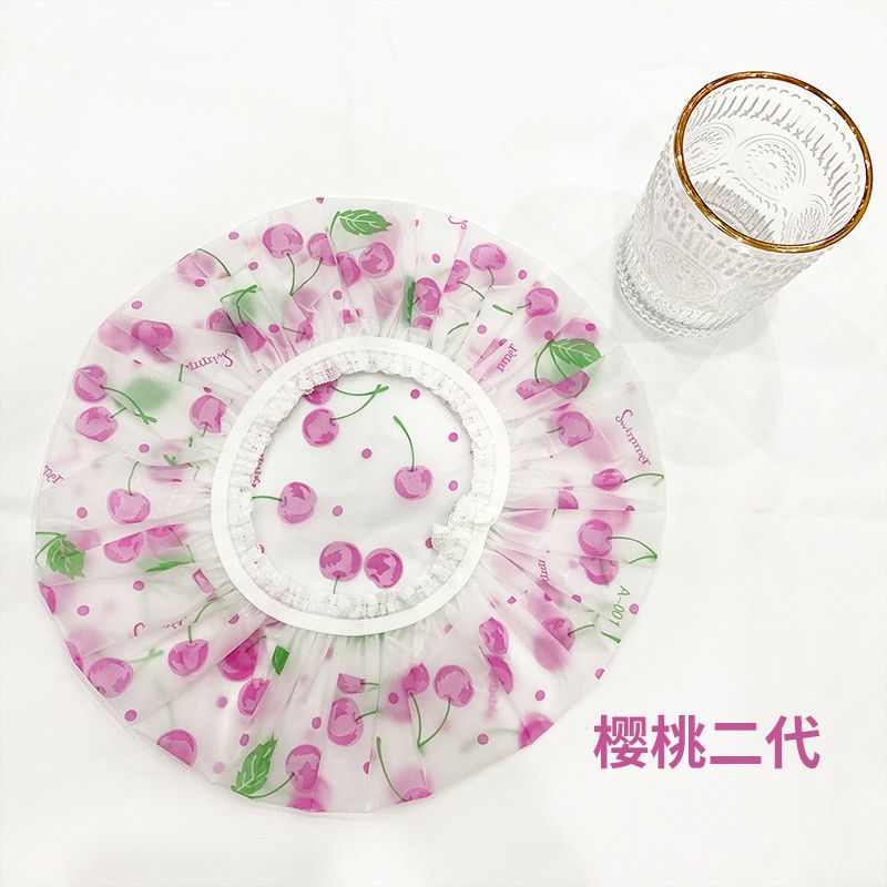 加厚浴帽防水沐浴帽淋浴单层头套帽厨房防油烟帽子女士款洗澡发套|冰淇淋1个装