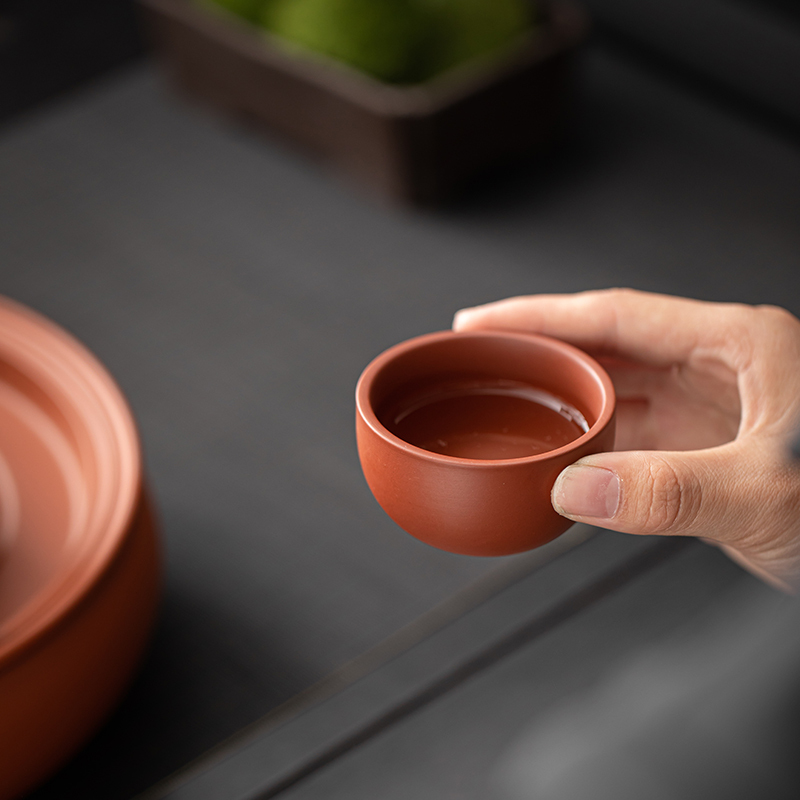 苏氏陶瓷(SUSHI CERAMICS)紫砂西施壶4杯配紫砂蓄水茶盘功夫茶具便捷茶具套装