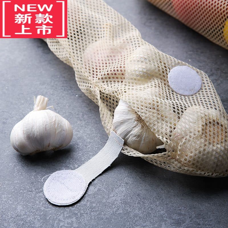 可莉允放姜大蒜头收纳袋挂袋墙挂式蔬菜水果透气网袋网兜壁挂储物袋厨房图片