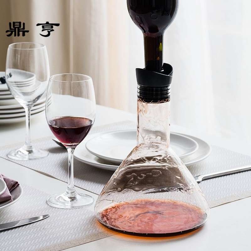 鼎亨 欧式无铅玻璃醒酒器红酒快速过滤分离器家用葡萄酒酒壶