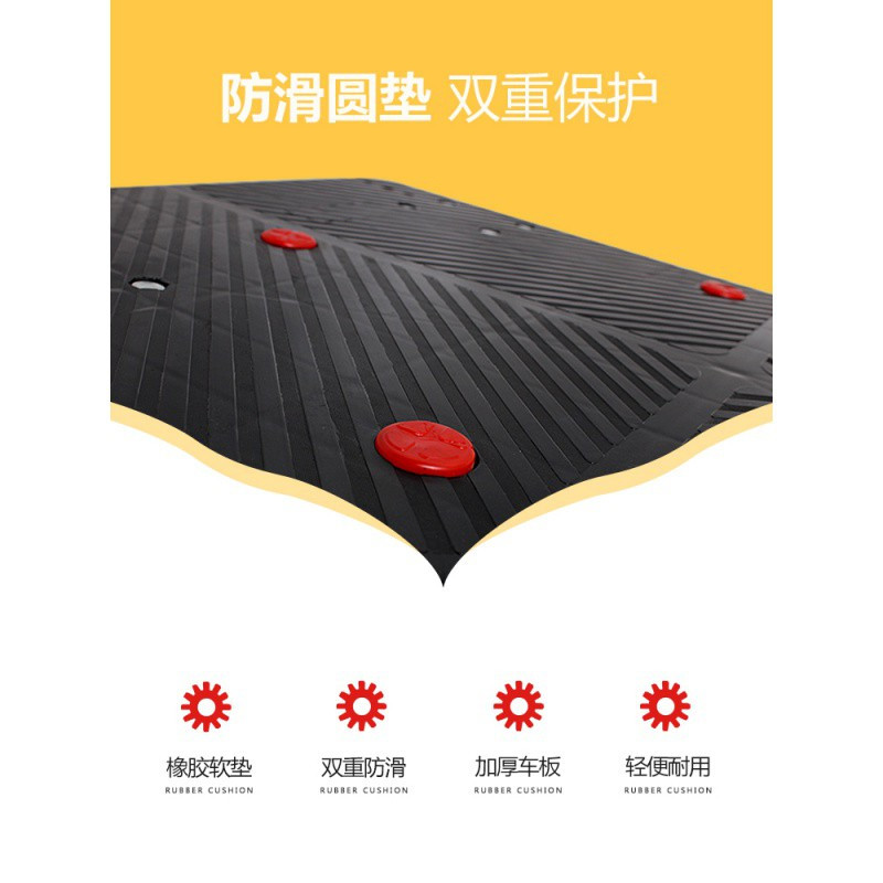 手推车拉货平板车推货车四轮小推车货搬运车折叠拖车家用轻便推车 三维工匠 悍马大轮耐磨款[长90cm*宽60cm]家用拖车