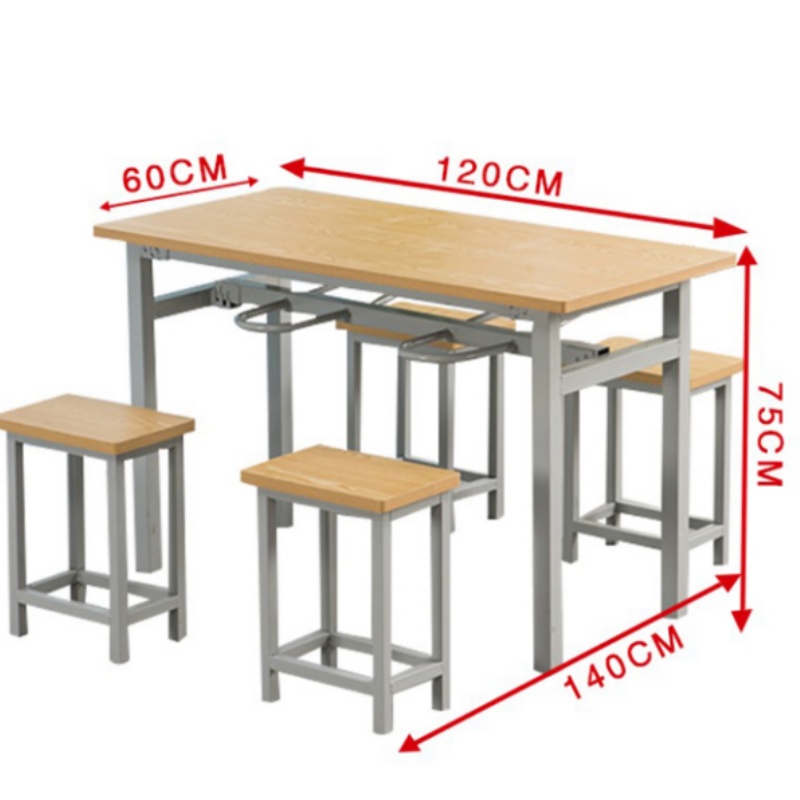 烁恒不锈钢餐桌4人位套高清大图