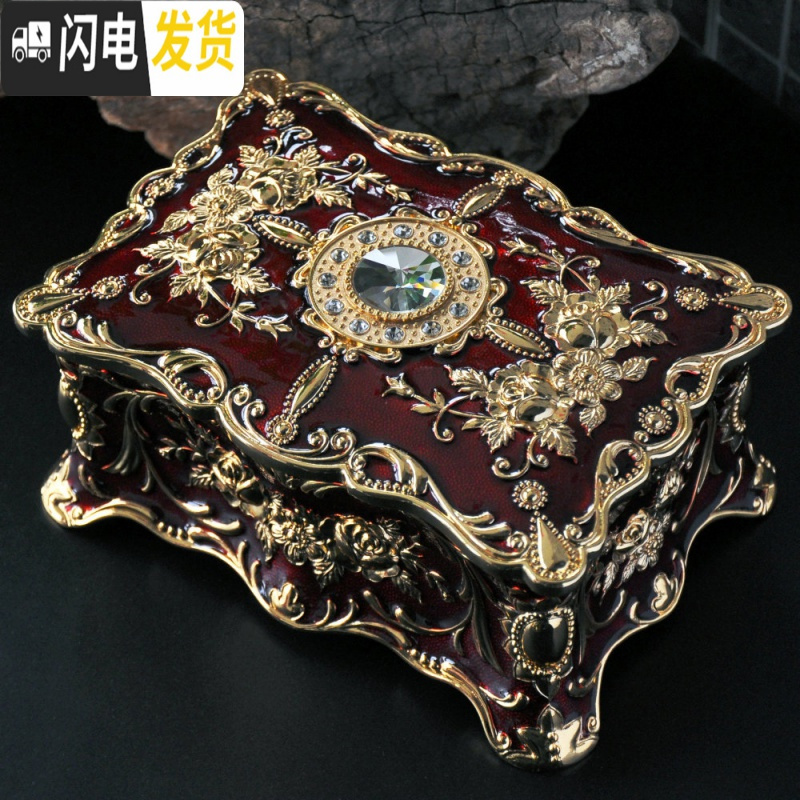 三维工匠彩绘潘若拉复古欧式韩国公主首饰盒饰品收纳盒珠宝戒指盒高清大图