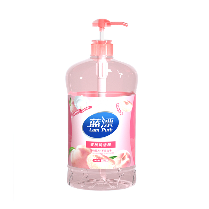 蓝漂蜜桃甜心洗洁精 快速去油白桃清新祛味去重油污果蔬餐具家用洗涤剂 1Kg-1瓶 LP-366980