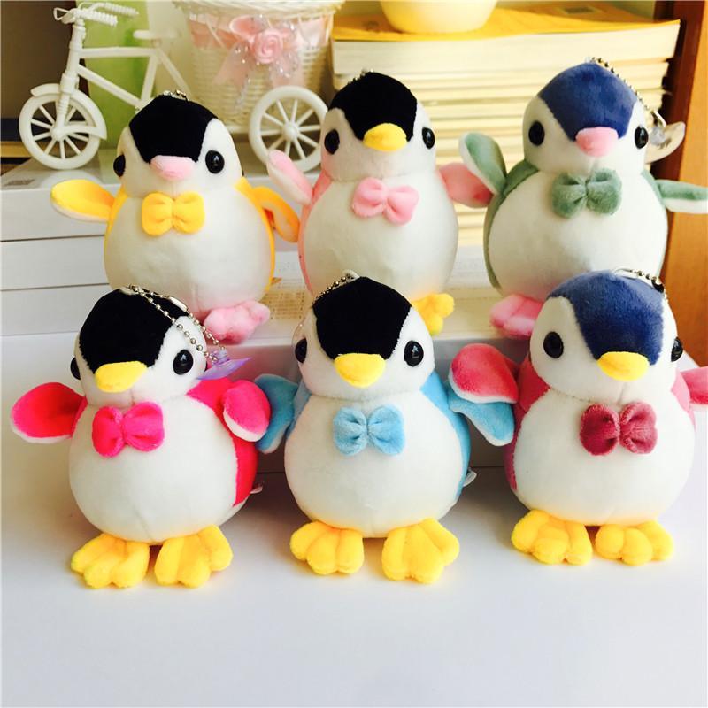可爱小企鹅公仔羽绒棉毛绒玩偶迷你小号软体企鹅挂件爪机娃娃儿童