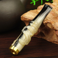 诤友十二生肖牛角烟嘴 循环过滤拉杆烟嘴可清洗精美礼盒套装正品